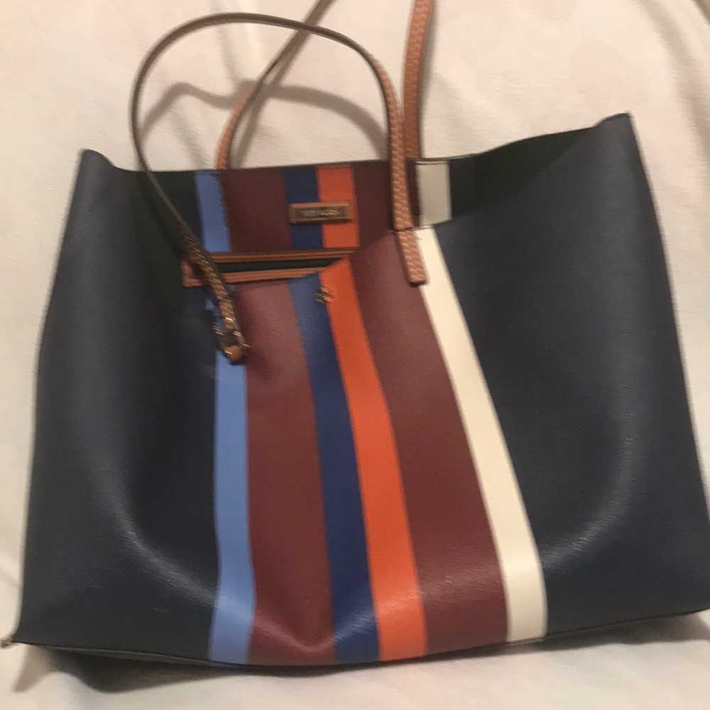 Large multi color leather Tory Burch tote